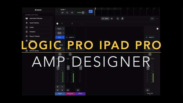 Logic Pro for iPad Latency Test!! Amp Designer!!