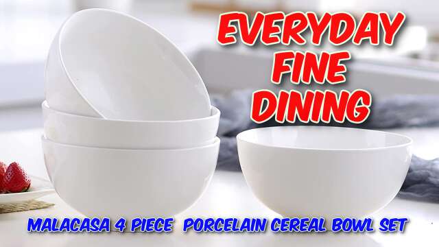MALACASA 4 Piece Porcelain Cereal Bowl Set REview