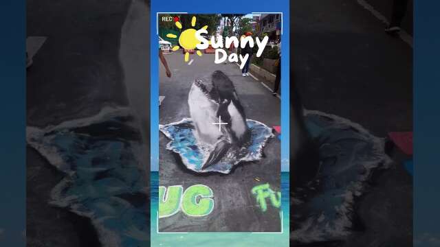Insanely Realistic Shark Street Painting #streetart