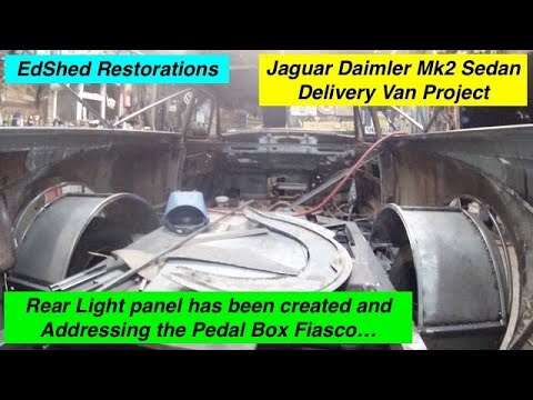Jaguar Daimler MK2 Sedan Delivery Van Project Rear Light Panel Created and looking at the Pedal Box