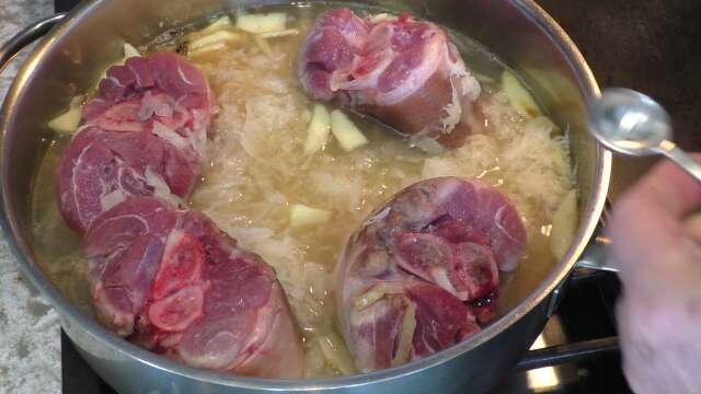 Fresh Pork Hock with Sauerkraut