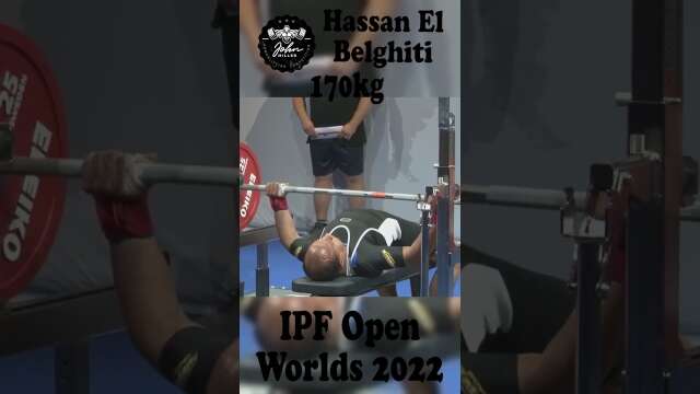 Hassan El Belghiti - 2nd Place 783.5kg Total - 66kg Class 2022 IPF World Open Championship