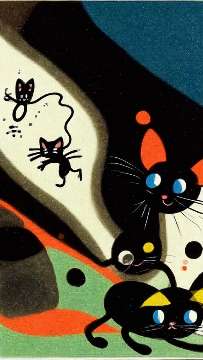 😻😻The Cat and the mouse🤩❤️A Art Video made in the style of Joan Miro