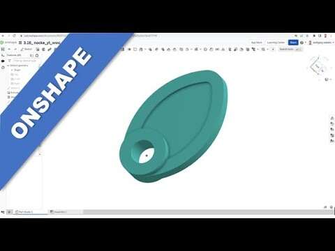 3.16 Nocke (version with thin extrude) - Onshape Training - Part Design