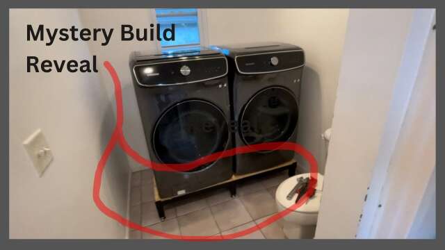 Mystery Build Reveal #dfr #mysterybuild #washerdryer #stand